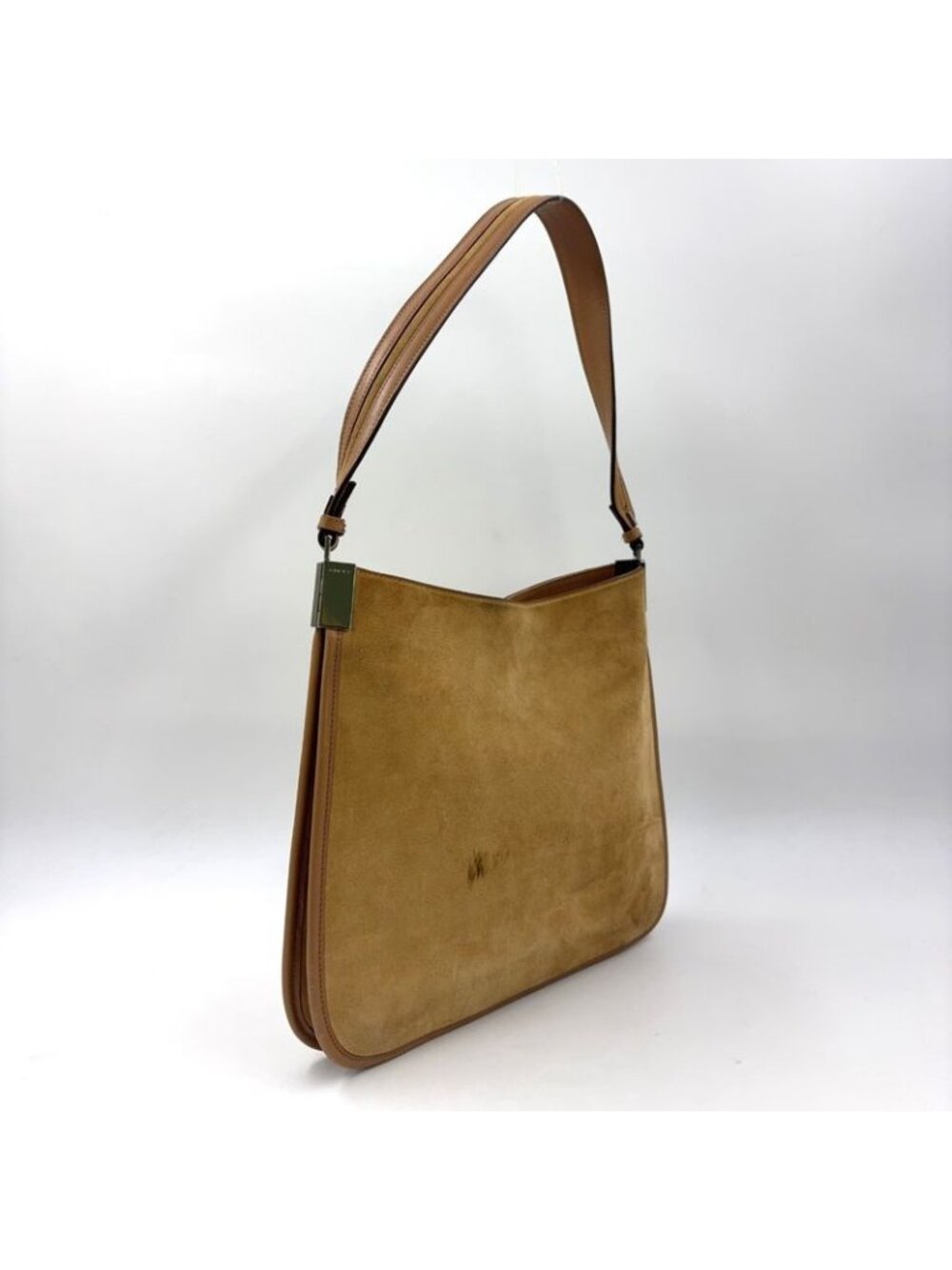 Gucci Leather Suede Brown Shoulder Bag Silver - Picture 2 of 15